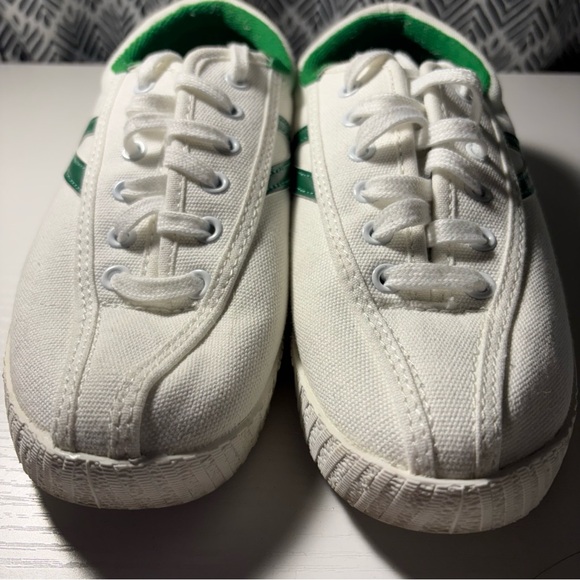 Tretorn Nylite Canvas Sneakers White Green Women’s 6 Preppy Classic NWOB - Picture 5 of 10